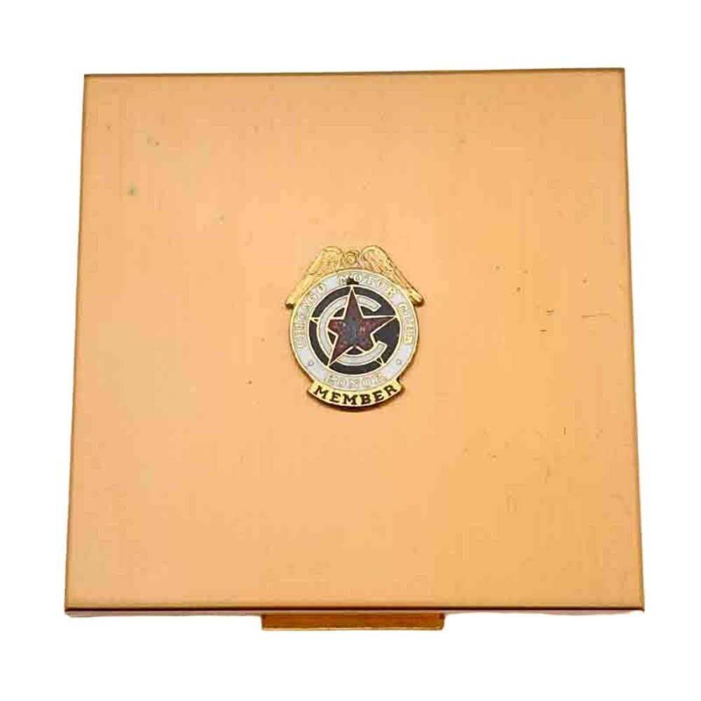 1940's Elgin American Compact Chicago Motor Club Honor Member Powder Compact